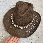 Bohemian Shell Straw Summer Beach Ethnic Style Hollow Sun Hat